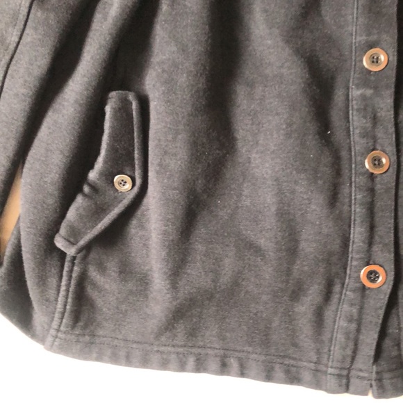 Duluth Trading Co heavy Black Knit Button Up Jacket - Picture 2 of 3